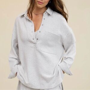 Aerie Gray Chorewear Popover